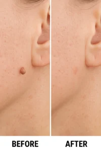 Skin tags removal Leighton Buzzard before and after