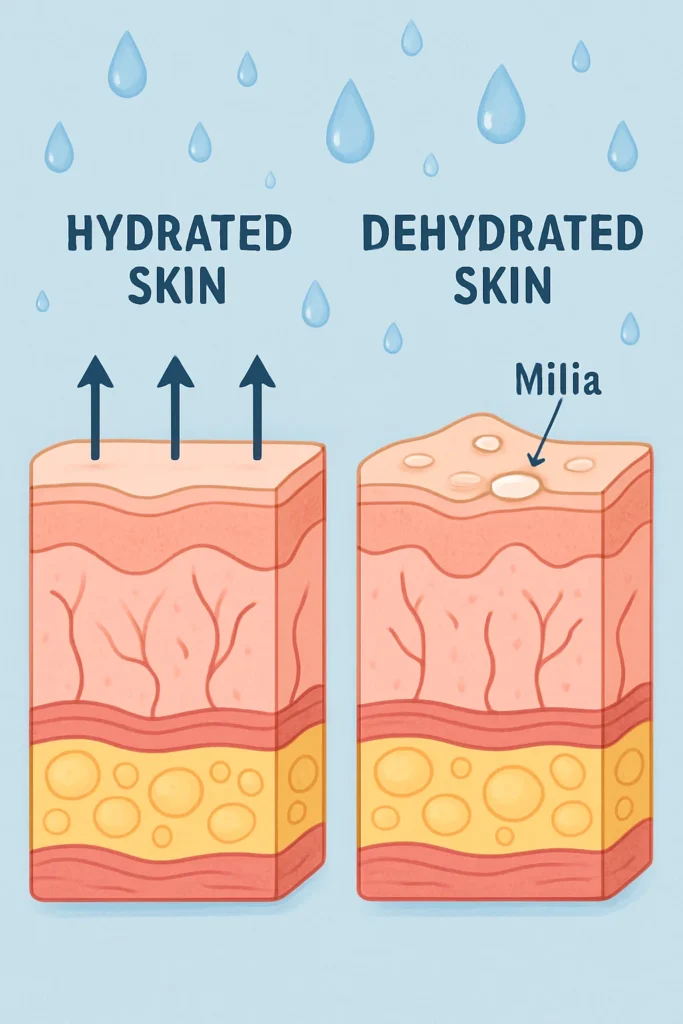 The importance of hydration and milia production Leighton Buzzard