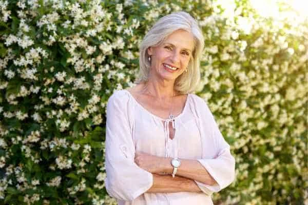 Older woman happy with urinary incontinence treatment Leighton Buzzard