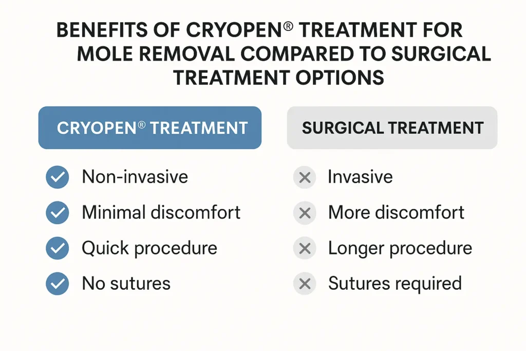 Benefits of facial mole removal Leighton Buzzard - call our team today to book a consultation