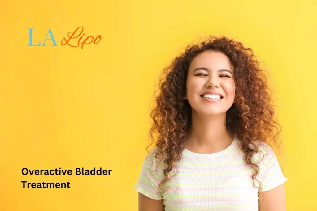 woman smiling about overactive bladder treatment Leighton Buzzard solutions