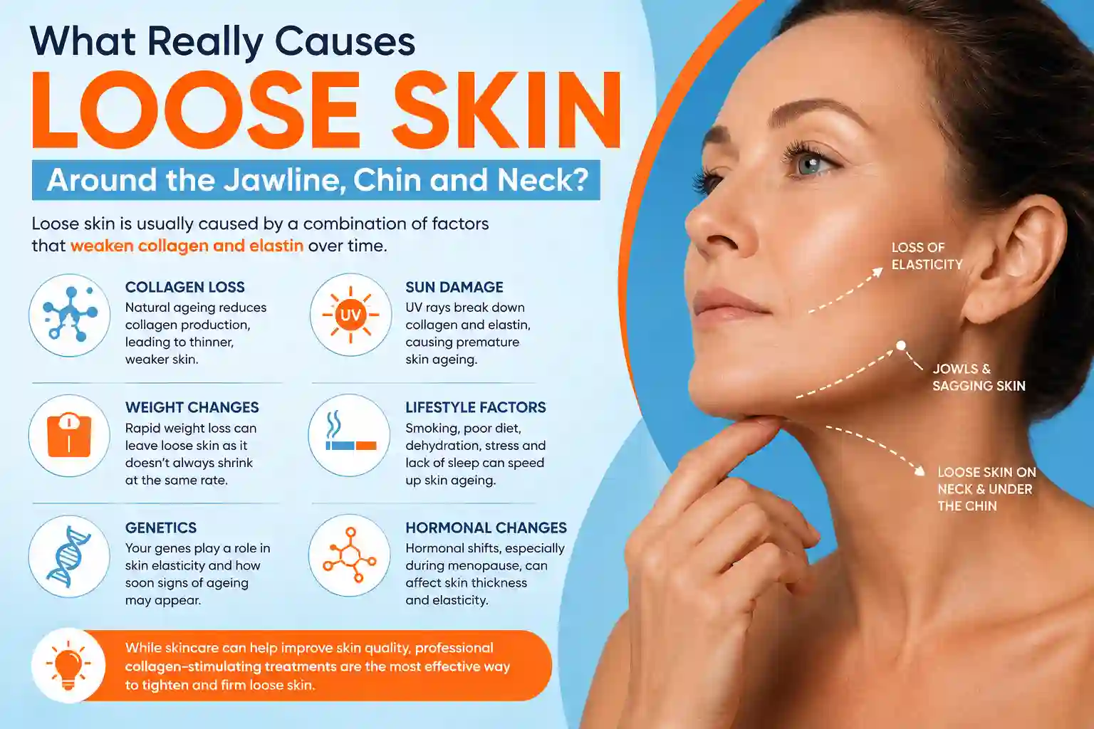 What Really Causes Loose Skin Around the Jawline, Chin and Neck Leighton Buzzard?